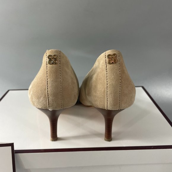COACH BEIGE SUEDE LEATHER PUMPS HEALS NEUTAL COLOR, SIZE 6B - Picture 6 of 12